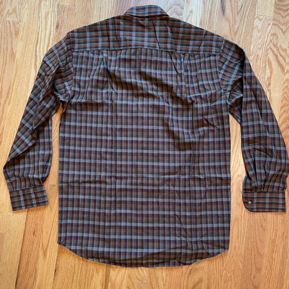 Sir Pendleton 100% Worsted Wool Plaid Button Down Shirt Mens Size Medium - Picture 4 of 9